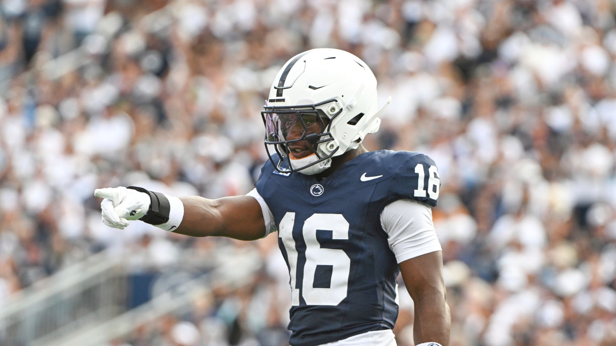 Penn State junior safety King Mack is on the move again after making eight starts this season. (AP Photo/Barry Reeger)
