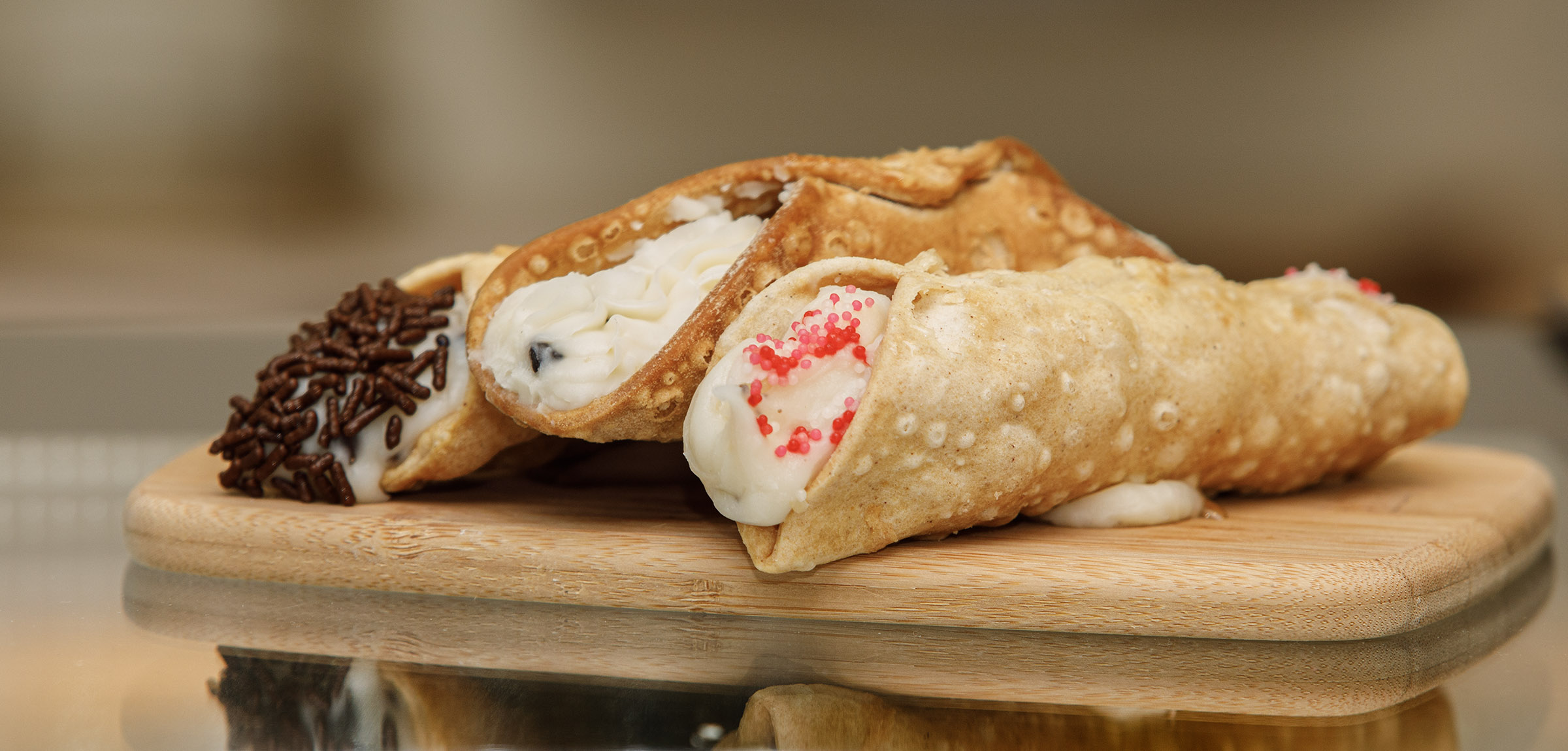 Canolli pastry at Old Mecca Café on Wednesday, March 12, 2025, in Easton. (Jane Therese/Special to The Morning Call)
